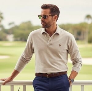 NWOT Polo Ralph Lauren XL Old Money Ivy League Preppy Casual Longsleeve Polo